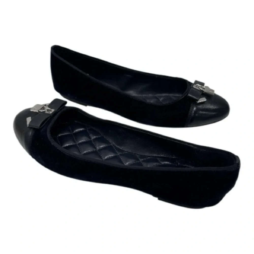 MICHAEL Michael Kors Navy Blue Flats with Bow Accent